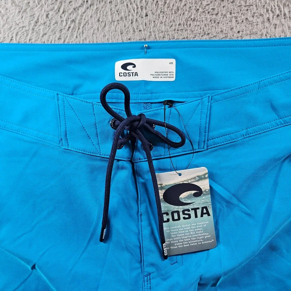 NWT Costa Swim Boards Trunks Shorts Men's Size‎ 40 - No Liner - Blue